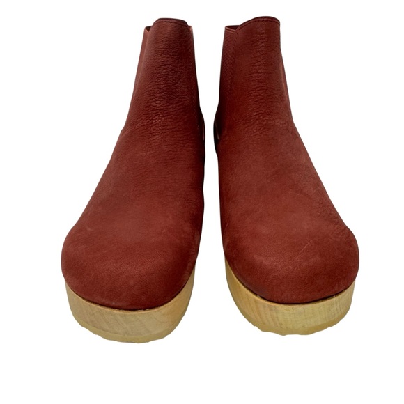 Eileen Fisher Words Oiled Nubuck Clog Bootie Red Cedar NEW 9.5 - Picture 5 of 10